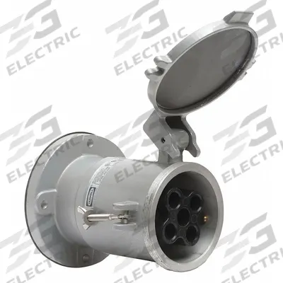 HUBBELL Pin and Sleeve Receptacle: Gray, 250V DC/600V AC, Three Phase, 200 A, 3 Pole - Watertight Receptacles