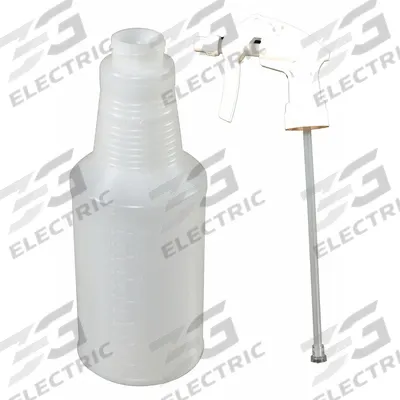 IMPACT Trigger Spray Bottle: 16 oz Container Capacity, Stream, Clear, White - Bottles with Trigger Sprayer