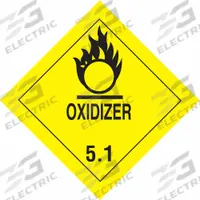 TAPECASE DOT Container Label: Oxidizer, 4 in x 4 in, 4 in Label Ht, 4 in Label Wd, Paper, 500 PK (MPN 16U815). Key specifications — Brand: TAPECASE; Message: Oxidizer.