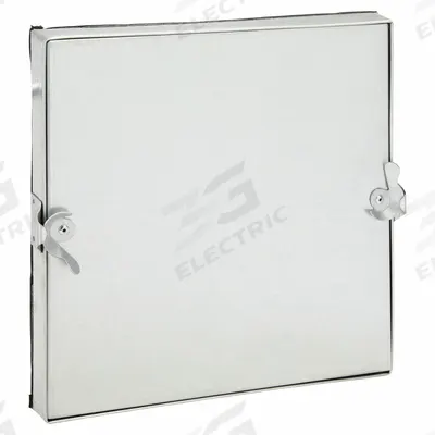 Dayton Duct Access Door: 14 in x 14 in, 22 ga, Steel, Double Cam, Tab-In Hinge - Flat Access Doors