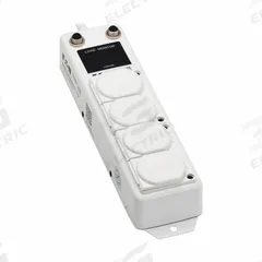 EATON TRIPP LITE Outlet Strip: 4 Outlets, 2 ft Cord Lg, 15 A Current, UL 1363A, White, 5-15P, 5-15R (MPN PS-402-HG-OEMLM). Key specifications — Brand: EATON TRIPP LITE; Mounting Style: Keyhole.