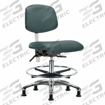 APPROVED VENDOR Cleanroom Task Chair: Vinyl, Armless, Ht Range 21 1/2 in to 29 in, 18 1/2 in Seat Wd - Vinyl Cleanroom Chairs