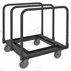 APPROVED VENDOR Panel Truck: 1,400 lb, Gray, 31 1/2 in L x 28 1/2 in W x 34 in H Deck, 3 Rails, Open (MPN PM-2831-OD-5PO-95). Key specifications — Color: Gray; Caster/Wheel Configuration: (4) Swivel with Brake; Brand: APPROVED VENDOR.