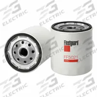 FLEETGUARD Fuel Filter: Spin-On, 4 5/16 in Overall Lg, 3 11/16 in Outside Dia, 3 1/8 in Inside Dia (MPN FF5021). Key specifications — attr434022: FLEETGUARD; attr427730: Cellulose; attr1017112: Trucks; attr1017113: Clark.