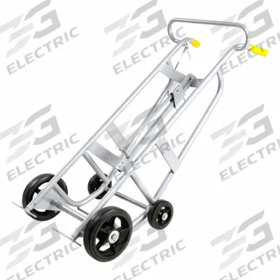 Dayton Drum Hand Truck: For 30 gal_55 gal_85 gal Cntnr Cap - Ergonomic Tilt-Back Corrosion-Resistant Aluminum-Frame Drum Hand Trucks