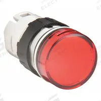 SCHNEIDER ELECTRIC Pilot Light Head: 16 mm Panel Mounting Hole Dia, Red, Smooth, LED, XB5 Series (MPN ZB6AV4). Key specifications — Brand: SCHNEIDER; Compatible Lamp Module Type: Integral LED Module; Compatible with Series: XB5.