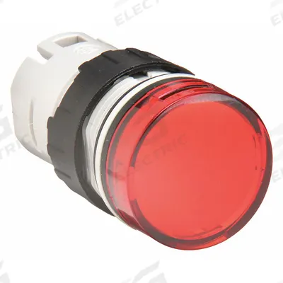SCHNEIDER Pilot Light Head: 16 mm Panel Mounting Hole Dia, Red, Smooth, LED - Pilot-Light Heads