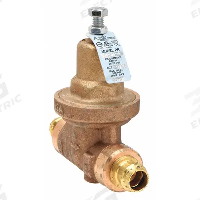 APOLLO Water Pressure Reducing Valve: Press x Press, 3/4 in Pipe Size, Bronze - High Capacity Water Pressure Regulators