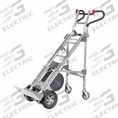 MAGLINER Stair Climber: Powered, 725 lb Cap, Folding, Aluminum, 10 in, Flat-Free, Folding (MPN NEO-HDL360F-4W). Key specifications — Frame Type: Rounded Back; Frame Material: Aluminum; Charge Time: 4.5 hr; Brand: MAGLINER.