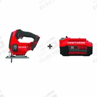 CRAFTSMAN 20V MAX JIG SAW (TOOL ONLY) (MPN CMCS600B/CMCB204). Key specifications — attr1170165: Top Handle; attr1170166: U-Shank; attr1170167: Orbital; attr1170168: Brushless.