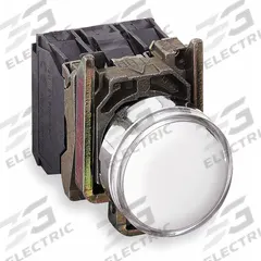 SCHNEIDER Illuminated Push Button: Illuminated, Flush Profile, Metallic, 22 mm, 1NO/1NC (MPN XB4BW31B5). Key specifications — Brand: SCHNEIDER; Action: Momentary; Series: XB4; Push Button Material Type: Metallic.