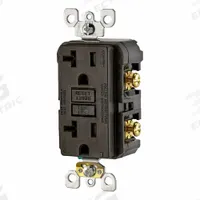 LEVITON Receptacle: Decorator Duplex, 5-20, Brown, 125V AC, 20 A, 2 Pole / 3 Wire (MPN AFTR2)