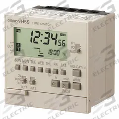 OMRON Electronic Timer: 7 day, SPST-NO, 100-240V AC, 40 Events Available, Digital (MPN H5S-WB2). Key specifications — Astronomic Functionality: Not Astronomic; Brand: OMRON.