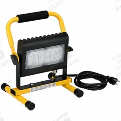 SOUTHWIRE LED Flood Light: 3,000 lm Max Brightness, LED, 1, 1 Brightness Levels, 1 Lamp Heads, IP65 (MPN 411030). Key specifications — attr562627: Black; attr562654: LED; attr562671: 120V AC; attr562613: SOUTHWIRE; attr873195: 1.