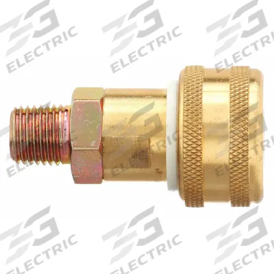 SPEEDAIRE Quick Connect Hose Coupling: 1/4 in Body Size, 1/4 in Hose Fitting Size - Industrial Interchange Brass/Steel Quick-Connect Air Coupling Bodies