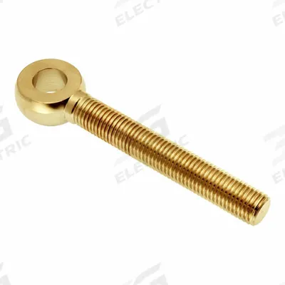 AMPG Fixed Rod End: Brass, Plain, 3 1/2 in Hole Center-to-End Lg, Right Hand - Brass Male Threaded Fixed Rod Ends