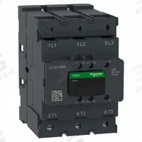 SCHNEIDER ELECTRIC IEC Contactor: Non-Reversing, 3 Poles, 3NO Contacts, 115 A, 120V AC/48V AC Coil (MPN LC1D115A6EHE). Key specifications — Brand: SCHNEIDER; Integrated Surge Suppression: Yes; Nominal Coil Voltage @ 60Hz: 48V AC.