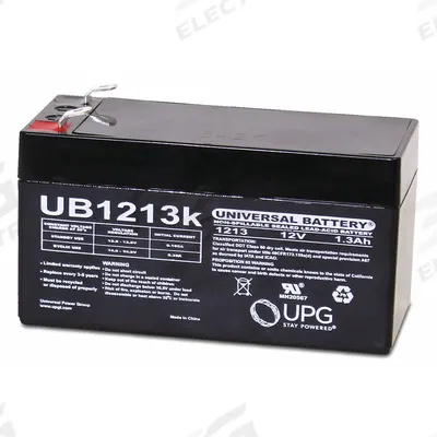 APPROVED VENDOR Sealed Lead Acid Battery: 12V DC, 1.3 Ah Capacity, 2.09 in Ht, 1.7 in Wd - AGM Sealed Lead Acid Batteries