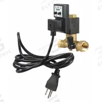 SPEEDAIRE Timed Electric Auto Drain Valve: 1/2 in NPT Pipe, 1/8 in Drain, 1.2 gpm, 230 V (MPN 38XR70). Key specifications — attr294755: SPEEDAIRE; attr292031: 0.5 sec to 10 sec.