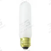 GE LAMPS Incandescent Bulb: Medium Screw (E26), Incandescent, (T) Tubular, T10, 25 W Watt, 2500K (MPN 25T10-120V). Key specifications — attr233510: T10; attr233525: 120V AC; attr233549: Clear; attr518949: 2500K; attr239859: GE LAMPS.