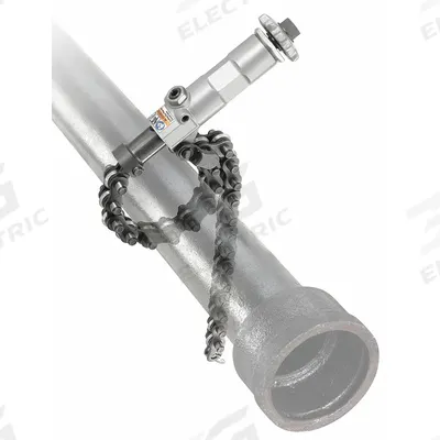 RIDGID Pipe Cutter: 1 1/2 in – 8 in OD Cutting Capacity, Ratcheting Chain Cutter - Clay Pipe Cutters