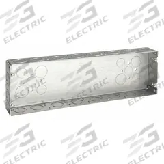 RACO Electrical Box: Steel, Steel - Multigang Rectangular Material & Nominal Size, 6 Gangs (MPN 955). Key specifications — Brand: RACO; Bracket Style: Without Bracket; Clamp Style: Without Clamps.