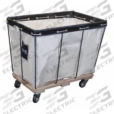 ROYAL BASKET TRUCKS Basket Truck: 16.9 cu ft, 600 lb, 36 in L x 26 in W x 27 1/2 in H, White - Basket Trucks with Removable Abrasion-Resistant Canvas Liner