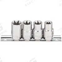 WESTWARD Socket Bit Set: 1 - 25 Pieces, 3/8 in Drive Size, 9 Pieces, E-10 to E-16 Tip Size Range (MPN 54TN42). Key specifications — attr1216280: Fixed Insert; attr1216283: WESTWARD; attr1225718: E-10 to E-16; attr1227491: 3/8 in.