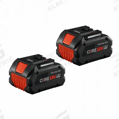 BOSCH Battery: CORE18V, 8 Ah, 2 Batteries Included, 18V DC - Bosch Cordless Tool Batteries