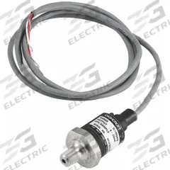 Pressure Transmitter: 0 psi to 5,000 psi, 4 to 20mA DC, Cable & Wire Leads, 1/8 in Male NPT (MPN G17M0142F25000#). Key specifications — Accuracy: ±0.5%; NEMA Rating: 4X; Burst Pressure: 5x Range; Calibration Certificate Included: No NIST-Traceable Calibration Certificate Included; IP Rating: IP67; Housing Material: Nylon; Output: 4 to 20mA DC; Overpressure: 1.5x Range.