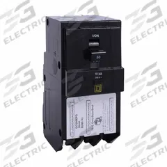 SQUARE D Miniature Circuit Breaker: 50 A, 240V AC, Three Phase, 10kA at 240V AC, 3 Poles (MPN QO350EPD). Key specifications — Phase: Three; Amps: 50 A; AC Voltage Rating: 240V AC; Max. AIR Rating: 10kA at 240V AC; For Use With: QO Load Centers and NQ Panelboards; Brand: SQUARE D.