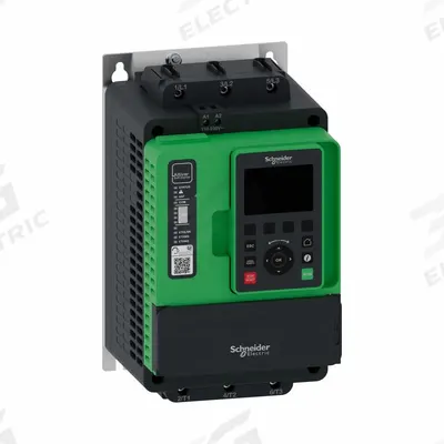 SCHNEIDER Soft Start: 208-690V AC, 17 A Output Current, With Bypass, IP20, 60/50 Hz - Schneider Altistart ATS 490