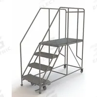 TRI-ARC Mobile Work Platform: 3.3 ft Platform Ht - Max, 24 in x 47 in, Steel, 800 lb Load Capacity (MPN WLWP142448SL). Key specifications — Mobility: Rolling; Brand: TRI-ARC; Color: Gray; Height Adjustability: Fixed Height; Includes Handrails: Handrails Included; Locking Mechanism: Foot-Activated Step Lock; Handrails: Includes Handrails.