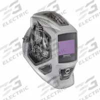 MILLER Welding Helmet: Auto-Darkening, 4 Arc Sensors, Black/Gray, Patriotic, W8-13, 9.2 sq in, Nylon (MPN 299617). Key specifications — Color: Gray; Suspension Adjustment Type: Ratchet; Series: Digital Elite; Graphics: Patriotic; Viewing Area: 9.2 sq in; Brand: MILLER; Grind Mode: Yes; Helmet Material: Nylon.