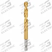MILWAUKEE Hex Shank Drill Bit: 3/8", 135° Split Point, TiN-Coated HSS, Impact Rated (MPN 48-89-4621). Key specifications — attr1234973: Impact Rated; attr1234966: MILWAUKEE; attr1234978: 0.3750.