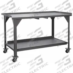 DURHAM MFG Workbench: Fixed Ht, Steel, 60 in x 30 in, 4,000 lb Overall Load Capacity, Gray (MPN DWBM-3060-BE-95). Key specifications — Brand: DURHAM MFG.