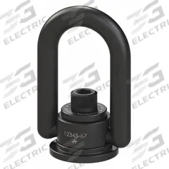 ADB HOIST RINGS Hoist Ring: Pivot/Swivel, Black Oxide-Coated Steel, 1"-8, Max. 10,000 lb (MPN 36645). Key specifications — attr994472: ADB HOIST RINGS; attr994492: 1"-8; attr998493: Lifting.