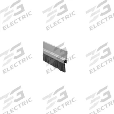 PEMKO Door Weatherstripping: Brush Insert, 15 7/16 ft Lg, 1/4 in Wd - Metal Leaf Weatherstripping