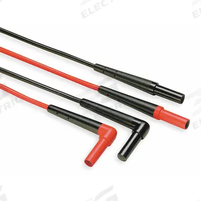 FLUKE Test Leads: CAT III 1000V/CAT IV 600V, Right Shrouded Plug, 4 7/8 ft Lg - Modular Test Leads