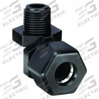 PARKER Compression Fitting Elbow: 5/16 in OD x 1/4 in Pipe Size, Compression x MNPTF, Polypropylene (MPN P5ME4). Key specifications — Standards: NSF/ANSI 51; Brand: PARKER.