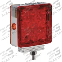 MAXXIMA M42360R/Y-A: LED, Stop, Turn, and Tail Combo Light, Clear, Square, 4 1/2 in Overall Ht, IP67. Key specifications — Standards: SAE J2040; Electrical Connection: Blunt Cut Wires; Brand: MAXXIMA; Installation Type: Permanent; Lens Color: Clear; Lighting Technology: LED; Light Type: Stop, Turn, and Tail Combination Light.