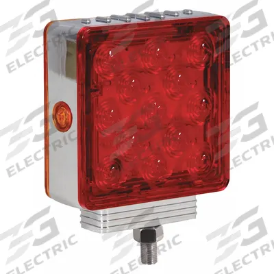 MAXXIMA M42360R/Y-A: LED, Stop, Turn, and Tail Combo Light, Clear, Square - Stop, Turn & Tail Combination Lights