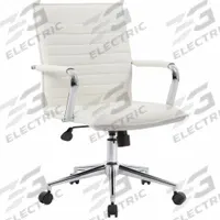 BOSS Office Chair: White, Vinyl Material, 19 1/2 in Back Ht, 20 in Seat Wd, 18 in Seat Dp (MPN B9533C-WT). Key specifications — attr982877: Chrome; attr982913: Yes; attr982865: White; attr982870: BOSS; attr982901: White.