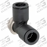 LEGRIS Push-Fit Tee Fitting: 16 mm OD x 16 mm OD x 3/8 in Pipe Size, Tube x Tube x MBSPP, Black (MPN 3193 16 17). Key specifications — Brand: LEGRIS.