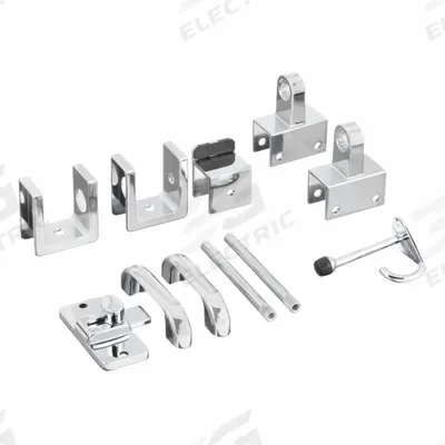 ASI GLOBAL PARTITIONS Inswing Door Kit: Zinc (MPN 40-8512013) - Door Hardware Kits for Bathroom Partitions