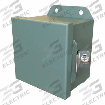 HAMMOND Electrical Enclosure: Steel, 4 in x 4 in x 3 in, NEMA 12/13/3R/4, Solid Cover - Steel Washdown Enclosures