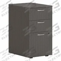 HON Desk Pedestal: Slate Teak, 3 Drawers, 15 in Overall Wd, 28 in Overall Ht, 20 in Overall Dp (MPN HLPLPMBBF.LSL1). Key specifications — Brand: HON; Color: Slate Teak; Product Type: Desk Pedestal.