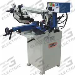 BAILEIGH INDUSTRIAL Band Saw: 8 1/4 in x 6 11/16 in, 66 to 280 SFPM, 0° Left to 60° Right, 1 Phase (MPN BS-210M). Key specifications — attr313020: 1; attr313018: 0° Left to 60° Right; attr313016: 8-1/4 in x 6-11/16 in; attr313017: 66 to 280 SFPM; attr325084: BAILEIGH INDUSTRIAL.