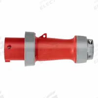 LEVITON Pin and Sleeve Plug: Red, 277/480V AC, Three Phase, 100 A, 4 Pole, 5 Wire, IEC Grounding (MPN 5100P7WLEV). Key specifications — Brand: LEVITON.