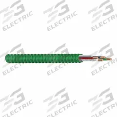 SOUTHWIRE Metal Clad Cable: 12 AWG, 3 Conductors, Solid, 1,000 ft, 600 V Volt, MC-HCF (MPN 55528002). Key specifications — Grounding Conductor Insulation Color: Green; Brand: SOUTHWIRE.